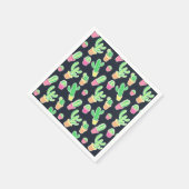 Neon Waterverf Cacti in Pots Pattern Servet (Hoek)