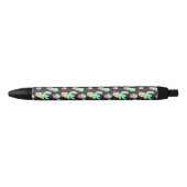 Neon Waterverf Cacti in Pots Pattern Zwarte Inkt Pen (Voorkant)