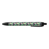 Neon Waterverf Cacti in Pots Pattern Zwarte Inkt Pen (Bodem)