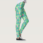 Neon Waterverf cactus in pottenpatroon 2 Leggings (Rechts)