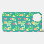 Neon Waterverf cactus in pottenpatroon Case-Mate iPhone Case (Achterkant (horizontaal))