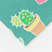 Neon Waterverf cactus in pottenpatroon Fleece Deken (Hoek)