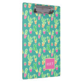 Neon Waterverf cactus in pottenpatroon Klembord (Rechts)