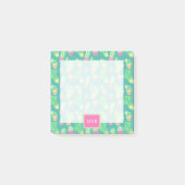 Neon Waterverf cactus in pottenpatroon Post-it® Notes (Voorkant)