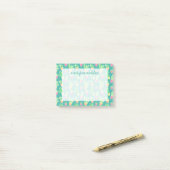 Neon Waterverf cactus in pottenpatroon Post-it® Notes (Op bureau)