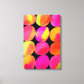 Neon Waterverf cirkel patroon abstracte kunstkleur Canvas Afdruk (Voorkant)