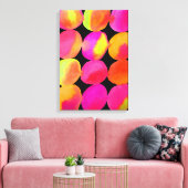 Neon Waterverf cirkel patroon abstracte kunstkleur Canvas Afdruk (Insitu (Woonkamer))