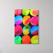 Neon Waterverf cirkel patroon abstracte kunstkleur Canvas Afdruk (Voorkant)