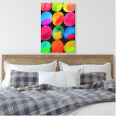 Neon Waterverf cirkel patroon abstracte kunstkleur Canvas Afdruk (Insitu (Slaapkamer))