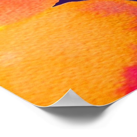 Neon Waterverf cirkel patroon abstracte kunstkleur Poster (Hoek)