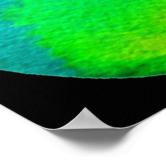 Neon Waterverf cirkel patroon abstracte kunstkleur Poster (Hoek)