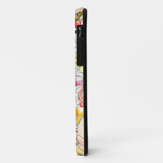 Neon Waterverf Flower iPhone Case (Achterkant/links)