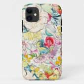 Neon Waterverf Flower iPhone Case (Achterkant)