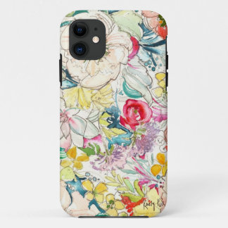 Neon Waterverf Flower iPhone Case