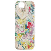 Neon Waterverf Flower iPhone Case (Back/Rechts)