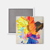 Neon waterverf magneet (Voorkant / Achterkant)