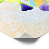 Neon waterverf poster (Hoek)