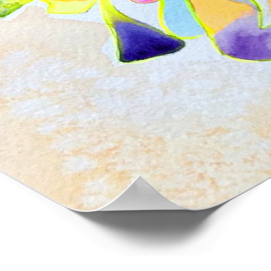 Neon waterverf poster (Hoek)