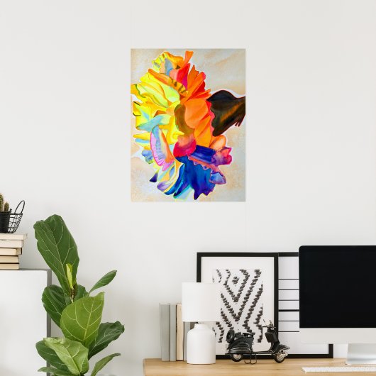 Neon waterverf poster (Thuiskantoor)