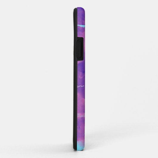Neon Waterverf Roze Paarse Abstract Case-Mate iPhone Case (Achterkant/rechts)