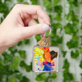 Neon waterverf sleutelhanger (Hand)