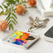 Neon waterverf sleutelhanger (Zijkant)