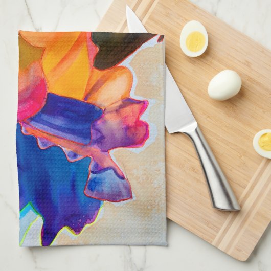 Neon waterverf theedoek (Quarter Fold)