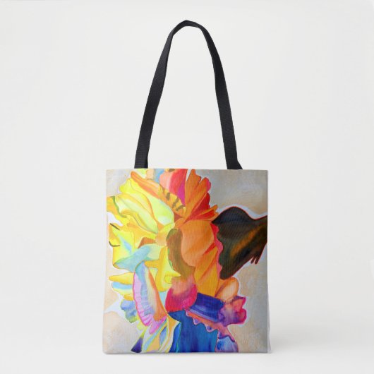 Neon waterverf tote bag (Voorkant)