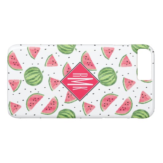 Neon Waterverf Watermeloenen Patroon Case-Mate iPhone Case (Achterkant (Horizontaal))