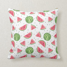 Neon Waterverf Watermeloenen Patroon Kussen