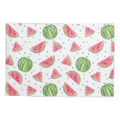 Neon Waterverf Watermeloenen Patroon Kussensloop (Achterkant-Links)