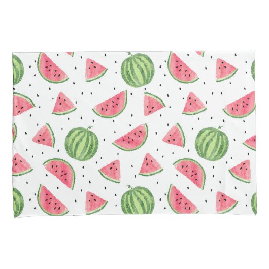Neon Waterverf Watermeloenen Patroon Kussensloop (Voorkant-Rechts)