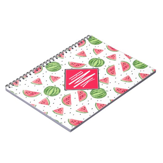 Neon Waterverf Watermeloenen Patroon Notitieboek (Linkerzijde)