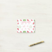 Neon Waterverf Watermeloenen Patroon Post-it® Notes (Op bureau)