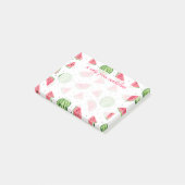 Neon Waterverf Watermeloenen Patroon Post-it® Notes (Schuin)