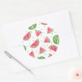 Neon Waterverf Watermeloenen Patroon Ronde Sticker (Envelop)