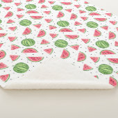 Neon Waterverf Watermeloenen Patroon Sherpa Deken (3/4)