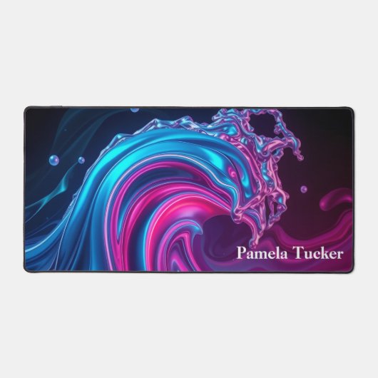 Neon Wave Futuristic Cyberpunk Gaming  Bureaumat (Voorkant)