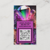 Neon Wave Rave-geïnspireerde Crystal Edelsteen Gli Visitekaartje (Achterkant)