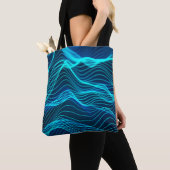 Neon waves of numerous abstract lines and rows com tote bag (Dichtbij)