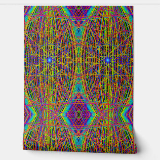 Neon Web Fractal Behang