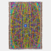 Neon Web Fractal Deken (Voorkant Verticaal)