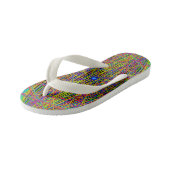 Neon Web Fractal Kinder Teenslippers (Schuin)