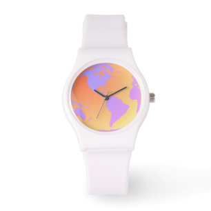Neon Wereldbol Watch Horloge