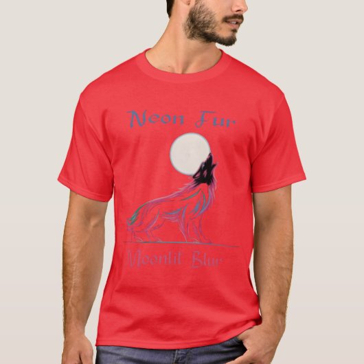 Neon Werewolf grappig T-shirt (Voorkant)