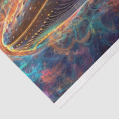 Neon Whale Oranje Paarse Blauwe Decoupage Tissuepapier (Detail)