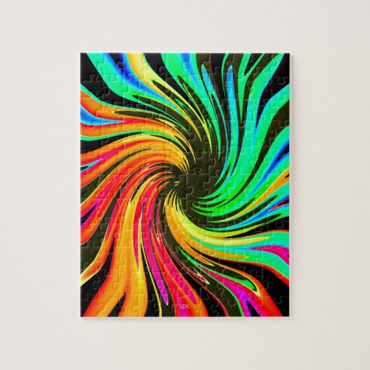 Neon Whirlpool Galaxy Legpuzzel (Verticaal)