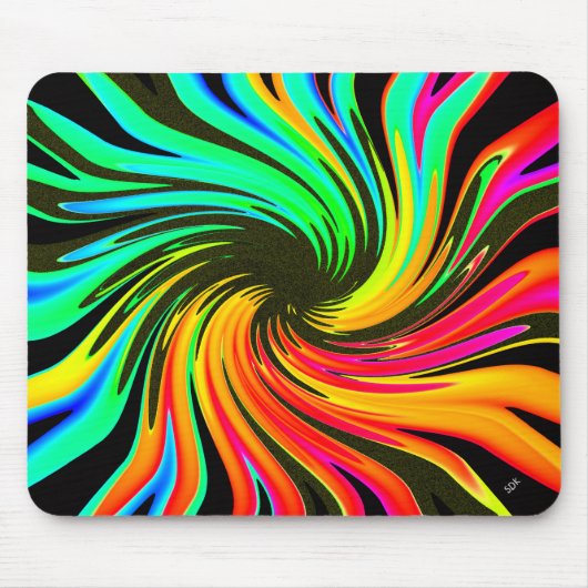 Neon Whirlpool Galaxy Muismat (Voorkant)