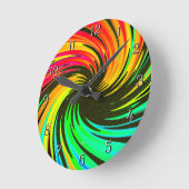 Neon Whirlpool Galaxy Ronde Klok (Hoek)