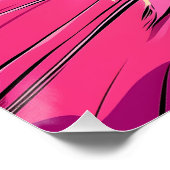 Neon Whiskers: het levendige visioen van een kat Perfect Poster (Hoek)